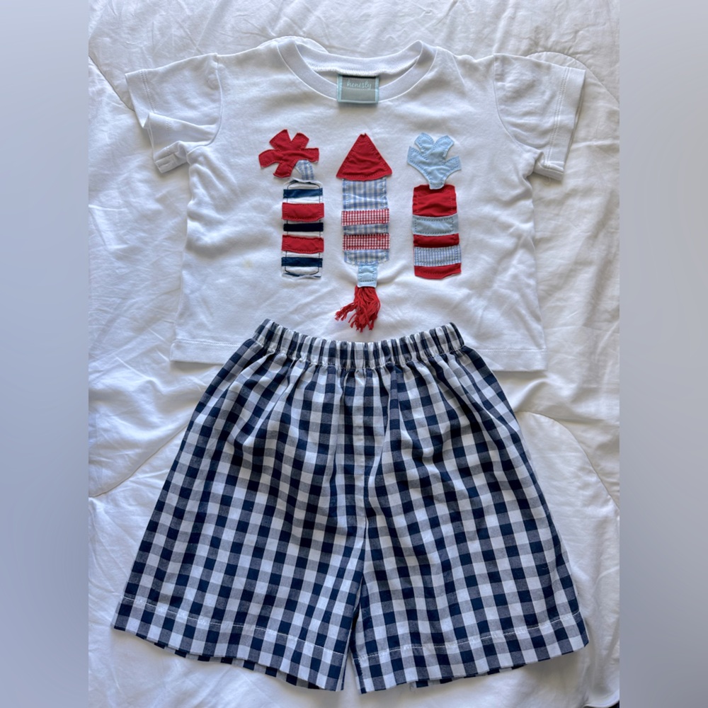 Like New Patriotic Appliqué Set 2T